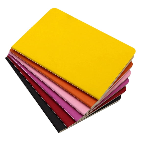 Urbanw 6 Pack A6 Pocket Notebook, Small Lined Journal, Mini Spiral Notebook, Portable Writing Notebook, Travel Sch ool Notes Book for Daily Planning