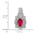 thumbnail image 4 of Finest Gold 14K White Gold 0.2 CTW Diamond & 1.10 Ruby Pendant, 4 of 4