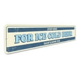 thumbnail image 3 of Stop Here Ice Cold Beer Novelty Sign, Metal Wall Decor - 4x18 inches, 3 of 4
