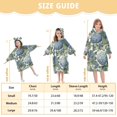 thumbnail image 4 of FORMRS Wearable Blanket Hoodie with Sleeves for Kids Cozy Flannel Sweatshirt, Watercolor Hydrangeas Pattern, 4 of 7