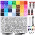 thumbnail image 1 of Bedazzling Kit, 30000Pcs Resin Jelly Rhinestones for Bedazzling, 21200Pcs Silver Rhinestones, 2 Box Bedazzling Gems with 4Pcs B7000 Glue and Rhinestone Tool, for Crafting Clothing Nail Art, 1 of 8