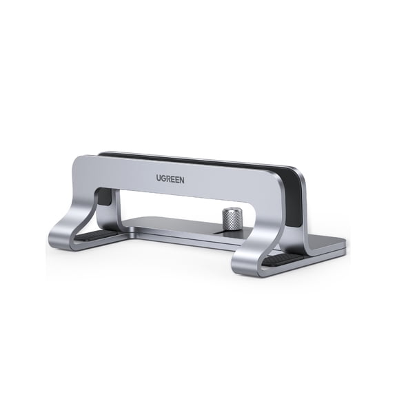 UGREEN Vertical Laptop Stand Holder for Desk, Aluminum Adjustable, Black