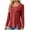 Red, variant on WREESH Womens Fashion Tunic Tops Square-Neck Side Button Split Hem Ladies Solid Color Long Sleeve Neck Side Button Shirt Casual Loose Pullover Dark Gray