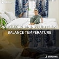 thumbnail image 3 of Fsddascl Blue Eucalyptus Christmas Blackout Curtains for Bedroom/Living Room, Thermal Insulated Kitchen Curtains, Snowman Snowflake Xmas Tree Grommet Darkening Window Treatment Drapes 42"x84"x2, 3 of 6
