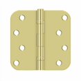 thumbnail image 2 of Deltana S44R5BB3 4" x 4" x 5/8" Radius Hinge; Ball Bearings; Bright Brass Finish, 2 of 2