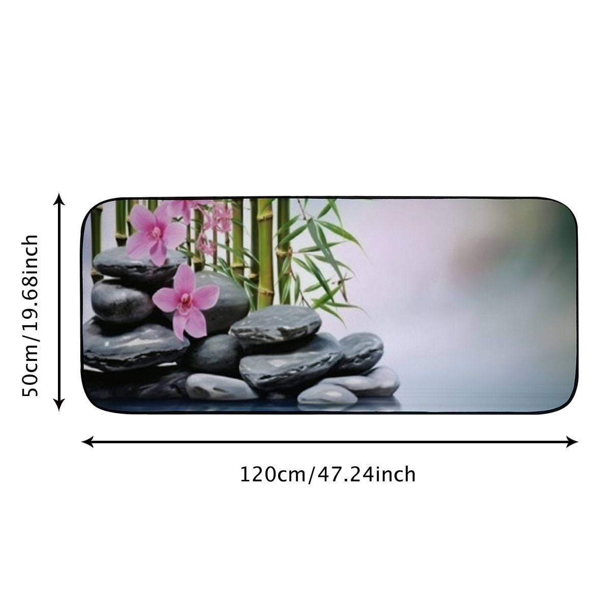 Qinduosi Welcome Doormat Indoor Outdoor Patio Zen Spa Bamboo Door Mats Non-Slip Entrance Mat for Home,Outside Entry,Yard,Floor,Patio  19.68*47.24 in