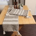 thumbnail image 4 of Redearth Boho Table Runner Placemats Set of 4, Linear Obsession Taupe, 4 of 6