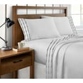 thumbnail image 5 of Brielle Home Vida Clipped Jacquard 180 Thread Count 100% Cotton Sheet Set & Pillowcase, 5 of 12