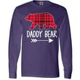 thumbnail image 3 of Inktastic Plaid Daddy Bear with Arrow Long Sleeve T-Shirt, 3 of 5