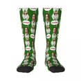 thumbnail image 2 of Calcetines con diseño de Papá Noel, accesorios para mujer y hombre, calcetines de vestir flexibles, 2 of 4