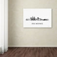 thumbnail image 3 of Trademark Fine Art 'Des Moines Iowa Skyline WB-BW' Canvas Art by Marlene Watson, 3 of 3
