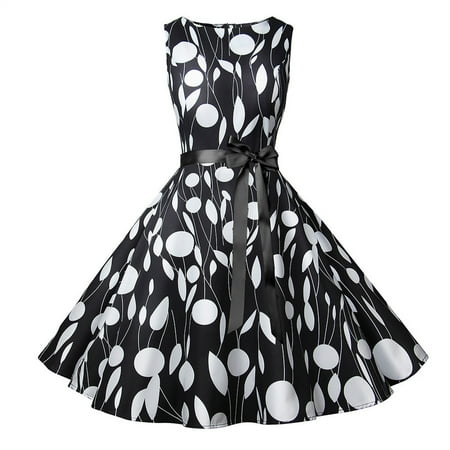 

Alrise Women s Temperament French Herburn Style Senior Waist Waistcoat High Waist Slimming Dress Skirt Black M