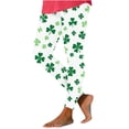 thumbnail image 2 of Haivin Women's Yoga Leggings with St. Patrick's Day Print, Tight-Fitting Stretch for Fitness Workout and Daily Casual Wear, 2 of 9