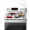thumbnail image 2 of Stove Top Covers for Electric Stove 28.5x20.5 Inches, Red Grey Geometric Heat Insulation Fireproof Glass Cooktop Protector, Irregular Abstract Art Modern Countertop Stovetop Cover for Kitchen, 2 of 8