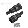 thumbnail image 4 of Uxcell 2pcs T50 Torx Bit Socket 55mm/2.17" Length 1/2" Square Drive Star 6 Point Extension Impact Bit Power Nut Driver Set S2 Steel Socket Ratchet Wrench Bits, Black, 4 of 7
