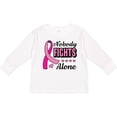 thumbnail image 3 of Inktastic Breast Cancer Awareness Nobody Fights Alone Pink Ribbon Boys or Girls Long Sleeve Toddler T-Shirt, 3 of 5