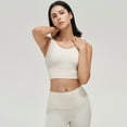 thumbnail image 2 of Sevpuikl Women's Seamless High Neck Padded Sport Bra V-Back Medium Support Athletic Tank Top Yoga Fitness workout Crop Tops, 2 of 7