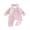 Pink, variant on Svuitmsl Premium Newborn Baby Girl Hospital Going Home Outfit Spring Fall Winter Clothes Plaid Gingham Footed Romper Long Sleeve Ruffled Zipper Footie Jumpsuit with Headband