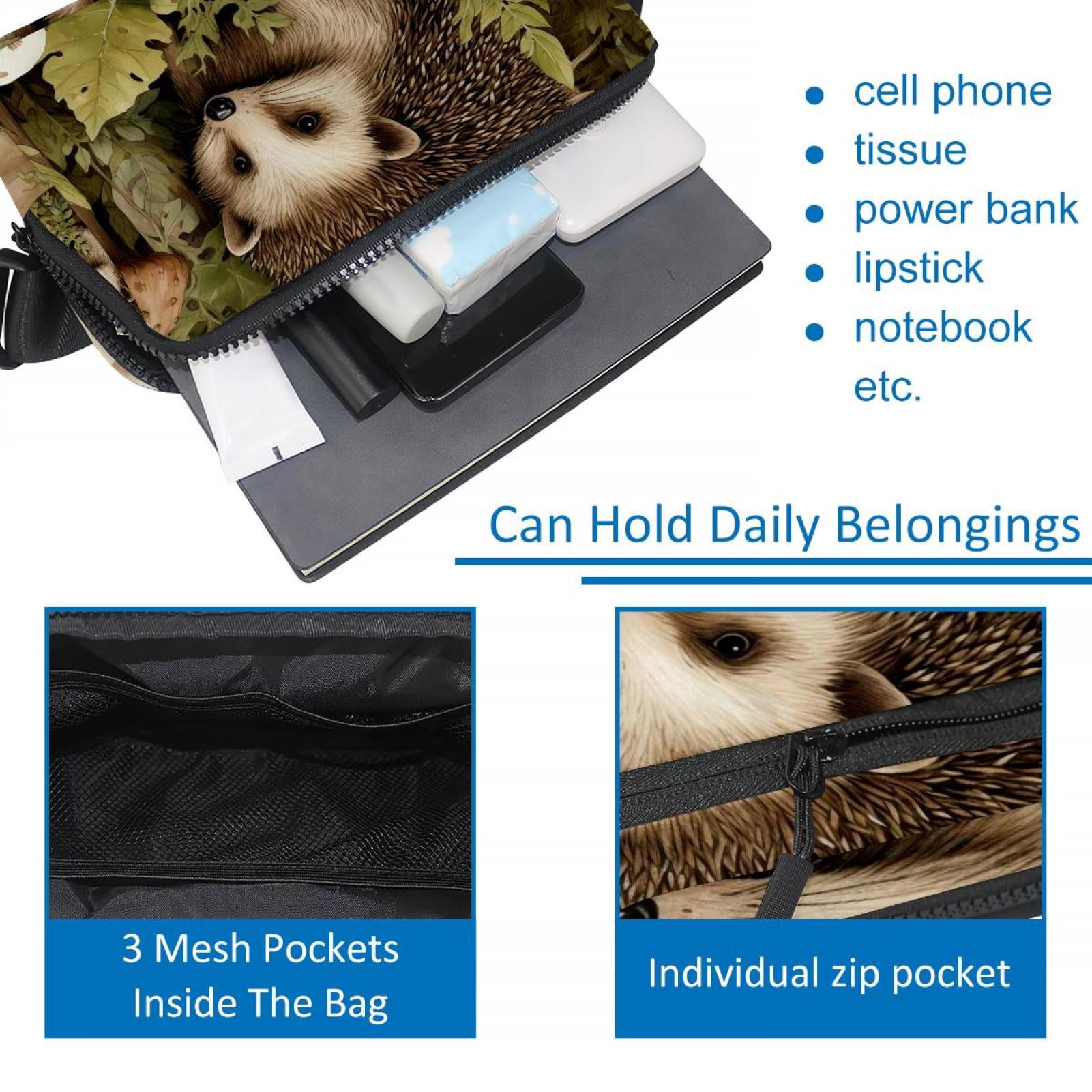 Hedgehog Lightweight Adjustable Fanny Pack with Extension Strap - Unisex Waist Bag