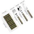 thumbnail image 2 of Honeii Mask Tropical Flower Print Children's Knife, Fork And Spoon Set,Reusable Utensils Set with Case,Travel Cutlery Set,for Kids Adults Camping, 2 of 8