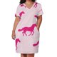 thumbnail image 2 of Vestido holgado de lujo con bolsillos para mujer traje de noche con diseño galopantes de caballos color rosa Verano, 2 of 6