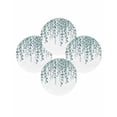 thumbnail image 7 of 15 Inch Round Placemats Set of 4, Teal Green Eucalyptus Leaves Non Slip Heat Insulation PP Table Mats, Spring Plants Leaves Country Washable Place Mats for Kitchen Dining Party Table Decor, 7 of 7