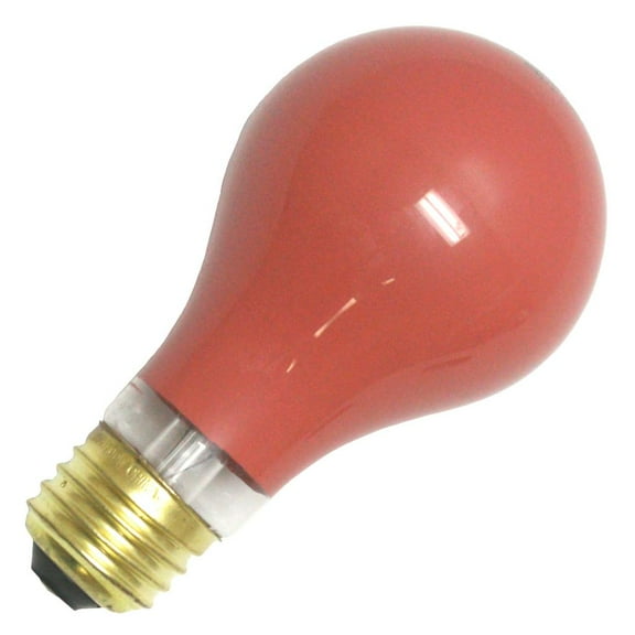 Damar 10135 - 100A/R 130V CER RED Standard Solid Ceramic Colored Light Bulb