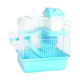 thumbnail image 4 of 2 niveles de hámster jaula hámster hábitat suministros para mascotas ejercicio de juego de juego de animales pequeños para ratones planeador de azúcar Azul, 4 of 8