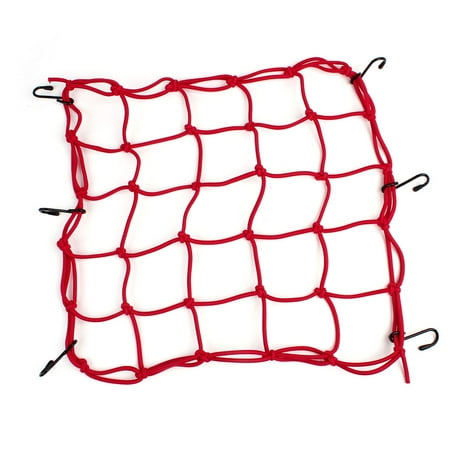 Motorcycle Luggage Trailer Unique Bargains Universal Elastic Stretchy 6 Hook Package Luggage Flexible Net for Motorcycle ()