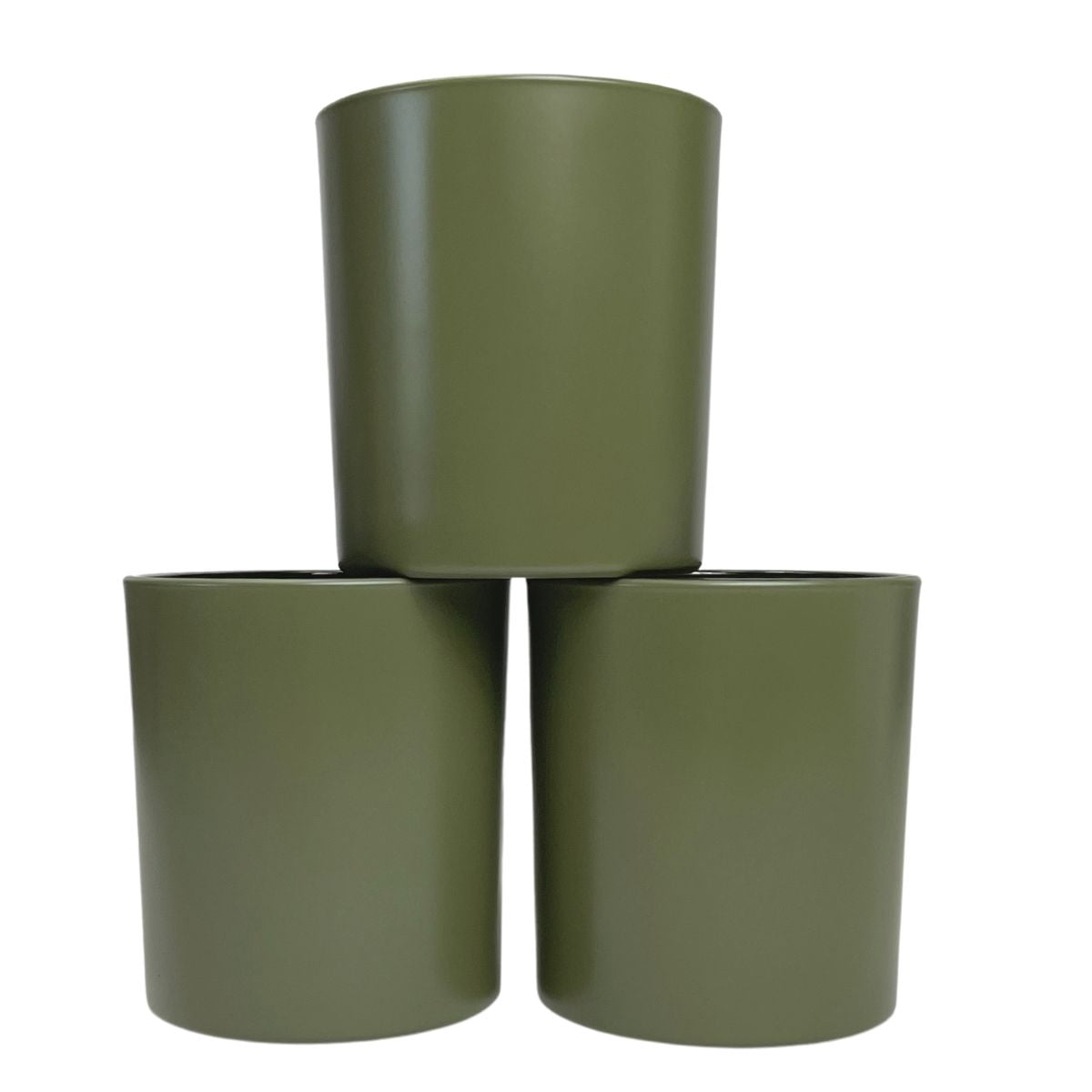 14 oz. Havana Matte Olive Empty Candle making Jar candle vessels for DIY candle-making projects (Box of 12) FREE SHIPPING