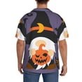 thumbnail image 3 of Sikiie Halloween Gnomes Men's Cuban Shirt, Hawaiian Shirts, Business Casual Button Down Shirts, Short Sleeve Shirt-XX-Large, 3 of 5