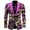 Blazer 27#Light Purple, variant on Carnival Suit Jacket for Men Print Stylish Dinner Jacket for Event and Fashion Casual Lightweight Sport Coat Travel Party Business Formal