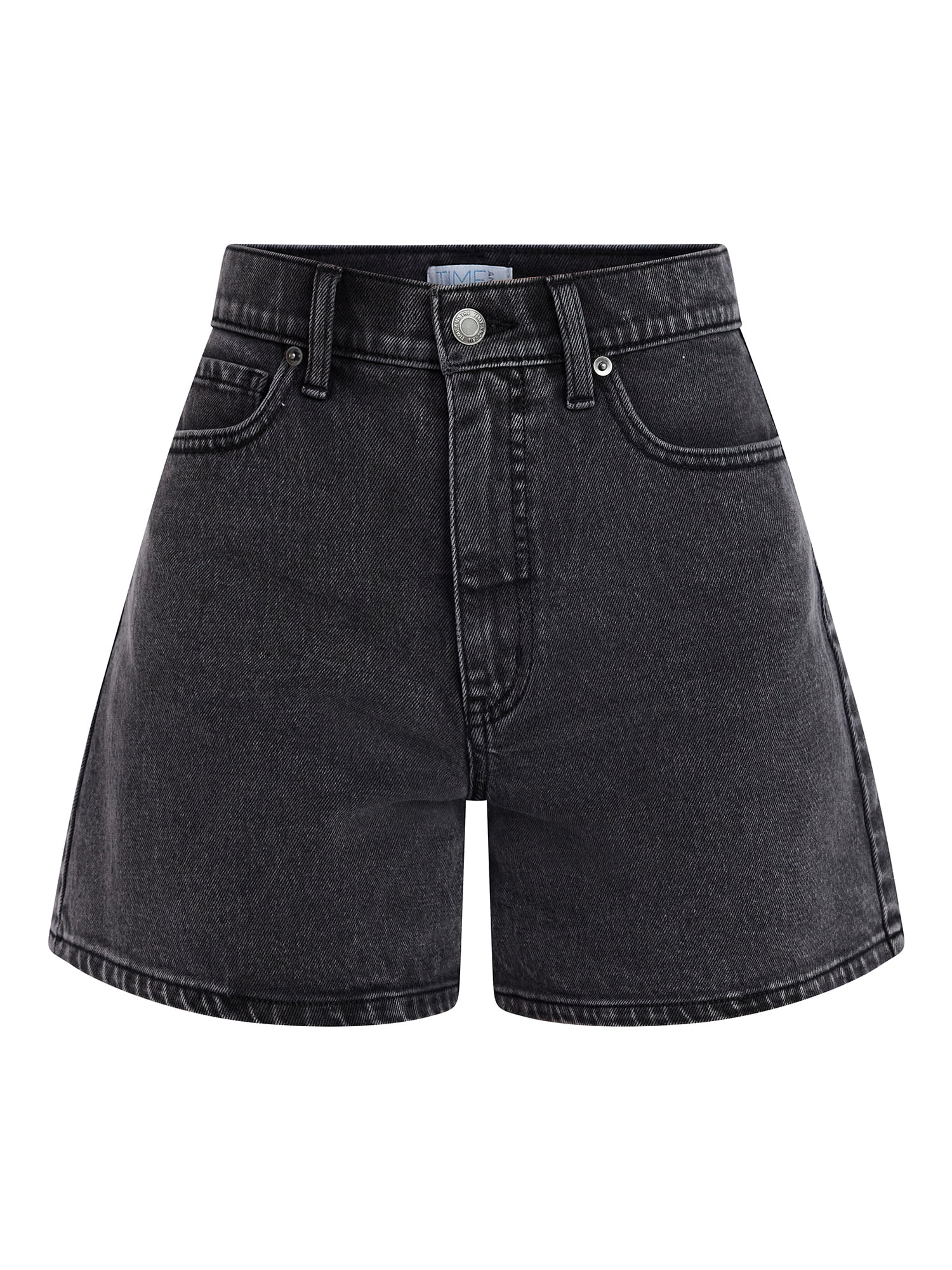 Time and Tru Women's High Rise Denim Shorts, 5" Inseam, Sizes 0-20