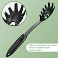 thumbnail image 5 of Pasta Server Spaghetti Fork Spoon Nylon Utensil Kitchen Tools Ideal For Serving Variety Of Foods (Black) Dining Table Set for 4, 5 of 7