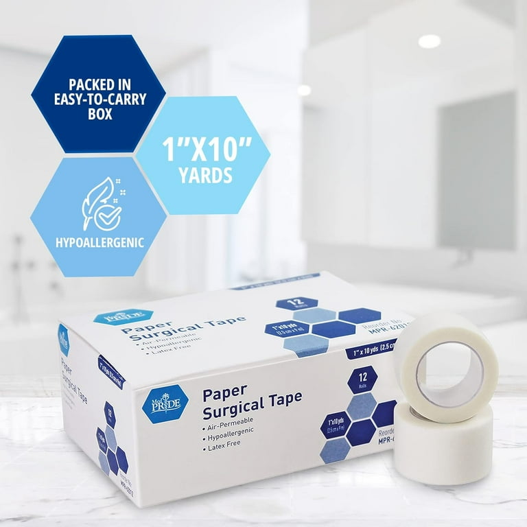 MedPride Medical Paper Tape, 1 inch, 12 Pack photo 4