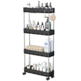 thumbnail image 1 of Cshidworld Carrito de Almacenamiento Rodante Delgado de 4 Niveles, Organizador de Almacenamiento para Baño, Unidad de Estantería Utilitaria para Oficina, Baño, Cocina, Cuarto de Lavado y Lugares Estr, 1 of 7