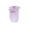 thumbnail image 2 of Flmtop Pet Skirt Solid Color Ruffled Hem Collar Cotton Two-legged Dog Dress for Daily Life Purple, 2 of 9