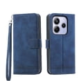 thumbnail image 1 of Funda Tipo Billetera para Xiaomi Redmi Note 14 4G Carcasa Abatible con Porta Tarjetas, Bolsillo para Efectivo, Soporte Ajustable, Cierre Magnético y Correa de Muñeca Azul, 1 of 6