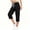 Black, variant on Women’s Cargo Capri, Cotton Loose Fit Pants, Drawstring Waist with Multi Side Pockets Brown S-3XL