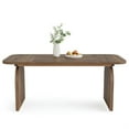 thumbnail image 4 of Demi Bonn 63" Wood Executive Computer Desk, Modern Duty Study Writing Gaming Table for Home Office, Rectangle Workstation, Brown, 4 of 6
