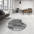 thumbnail image 3 of Ahgly Company Indoor Rectangle Patterned Gray Cloud Gray Area Rugs, 6' x 9', 3 of 6