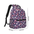 thumbnail image 2 of Disketp white Skull Flower Backpack - Comfortable Daypack with The right laptop for you Spacious Main Compartment & other poket - {designName} print, 2 of 6