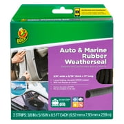 Duck Brand Auto & Marine Rubber Weatherstripping .31" x .38" x 17' Black