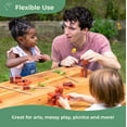 thumbnail image 6 of Guidecraft Acadia Outdoor Art Table and Stool Set: Acacia Wood Arts & Crafts Table w/ Storage Paper Roll & Paint Cups Multi Purpose Kids Picnic Table, 6 of 10
