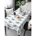 thumbnail image 6 of Blue Palm Trees Table Cloth, Waterproof Tablecloth for Rectangle Tables, Summer Botanical Tropical Plants Reusable Washable Fabric Table Cover for Restaurant Kitchen Dining Tables 60"x120", 6 of 9