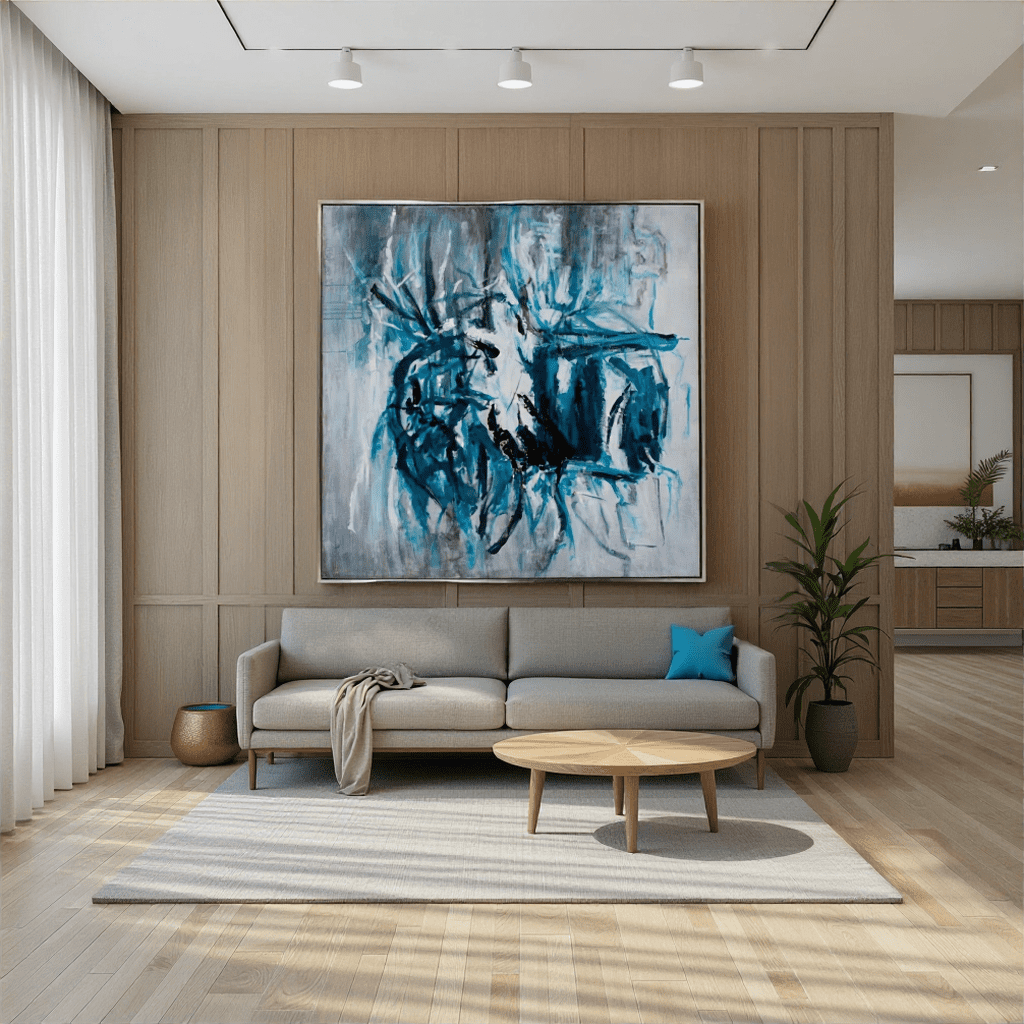 Anger Management Hand Painted Canvas Wall Art - Abstract Emotional Expression