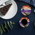 thumbnail image 6 of FMSHPON Oil Painting Style Lavender Field Set of 4 Round Coaster for Drinks, Absorbent Ceramic Stone Coasters Cup Mat with Cork Base for Home Kitchen Room Coffee Table Bar Decor, 6 of 6