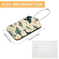 thumbnail image 5 of Square PU Leather Luggage Tags, 2 Pack, with Privacy Cover and Stainless Steel Ring - Suitable for Travel, Backpack, Handbag - Bag Tags, Handbag Tags Whale, 5 of 7