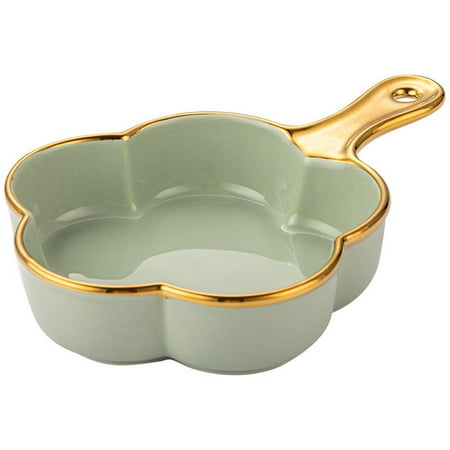 

Salad Bowl Serving Dessert Bowl Multi-use Fruit Bowl Flower Shaped Ceramic Bowl with Handle