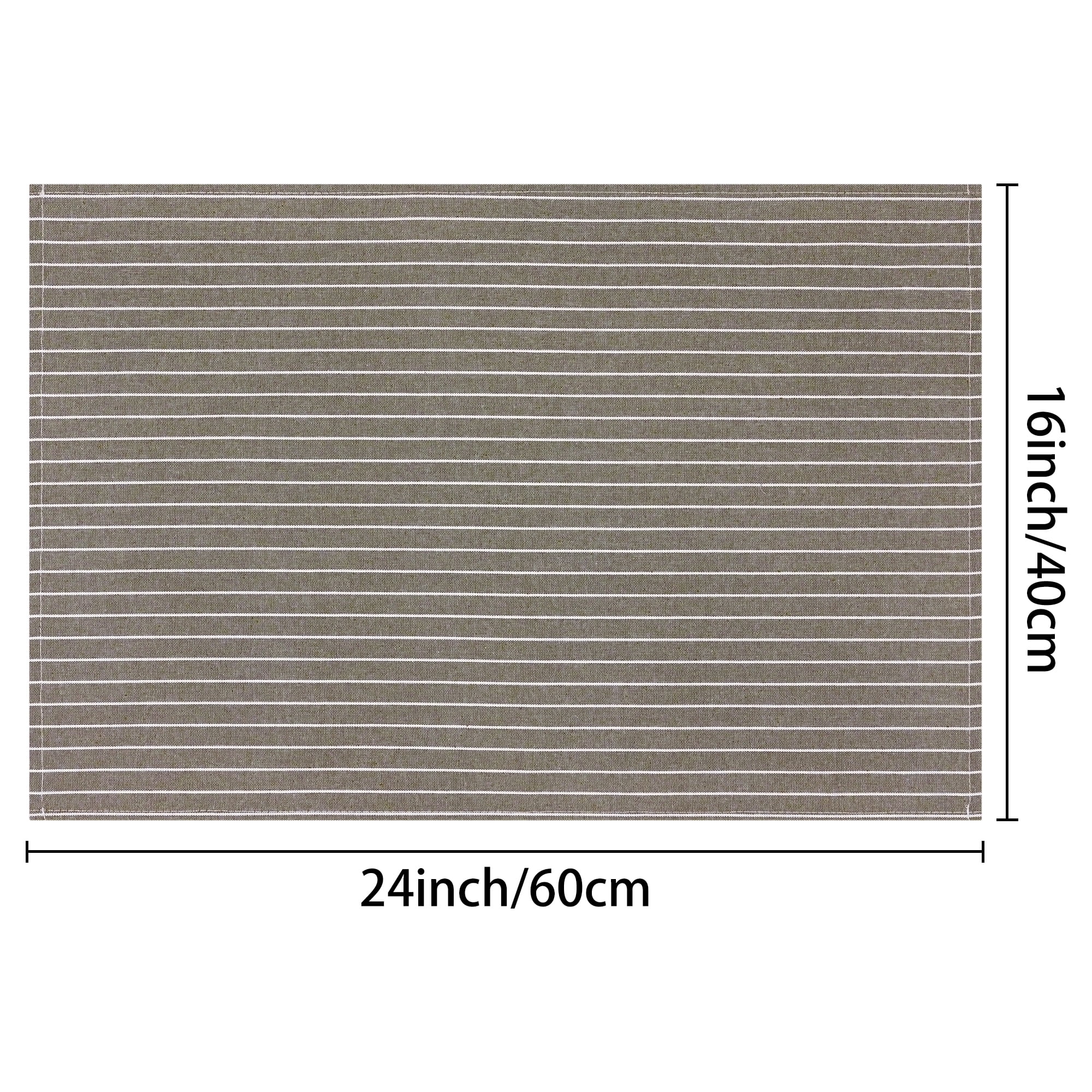 Unique Bargains Stripe Kitchen Towels Highly Absorbent Long-Lasting Hand Towels Brown 2pk